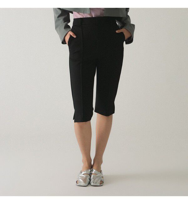 Ray BEAMS 「ストレッチ カプリ パンツ」|その他|BLACK