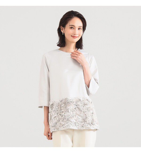 Demi-Luxe BEAMS 「フラワー チュニック ブラウス＊」|シャツ・ブラウス|