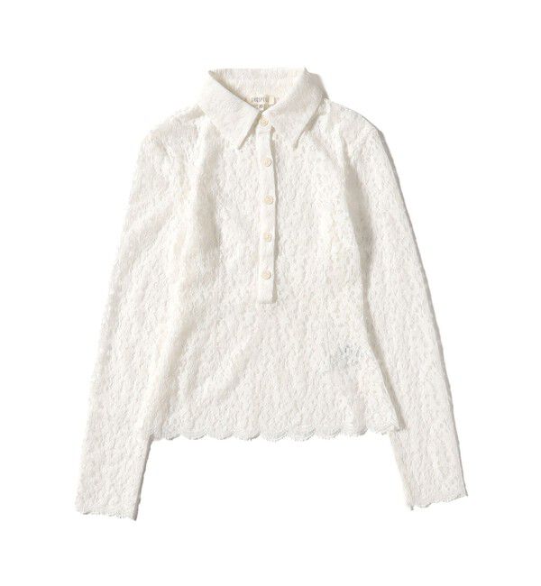 Ray BEAMS 「GHOSPELL / Vida Lace Shirt」|シャツ・ブラウス|WHITE