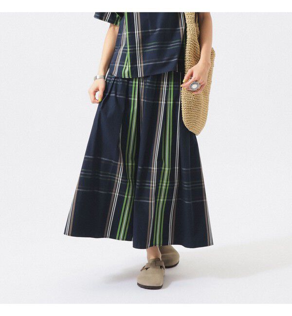 BEAMSBOY「ボーイ ビッグ タータン スカート」|スカート|NAVY