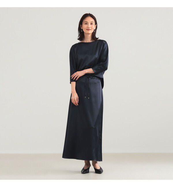 Demi-Luxe BEAMS 「トリアセ ポリエステル フラットサテン スカート」|スカート|