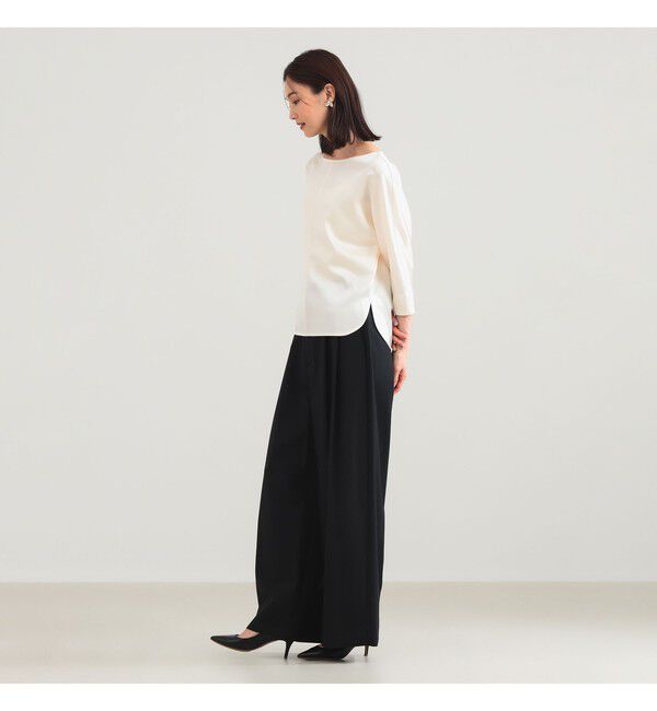 Demi-Luxe BEAMS 「トリアセ ポリエステル フラットサテン ブラウス」|シャツ・ブラウス|