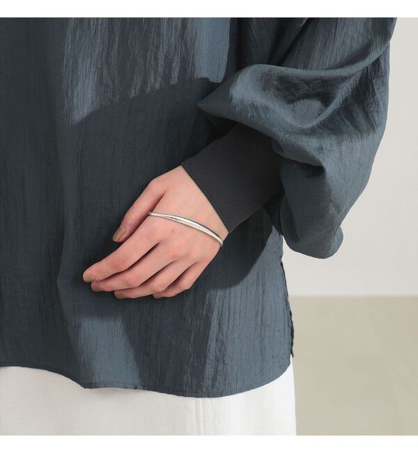 Demi-Luxe BEAMS 「AK+1 / クルーネック リブ ブラウス」|シャツ・ブラウス|