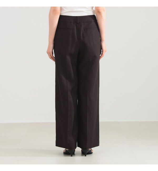 Demi-Luxe BEAMS 「シンプル リネン ワイドパンツ .M」|チノ|