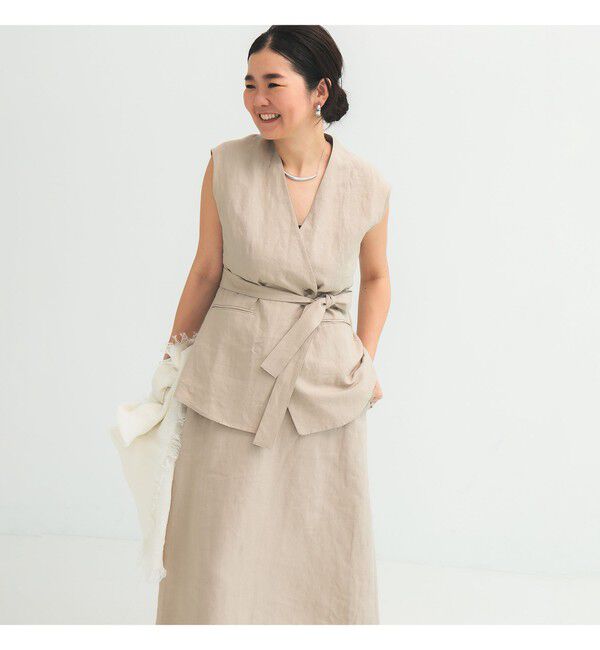 Demi-Luxe BEAMS 「リネン ラップ ジレ ブラウス .M」|シャツ・ブラウス|