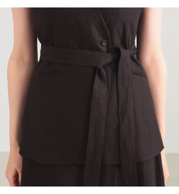 Demi-Luxe BEAMS 「リネン ラップ ジレ ブラウス .M」|シャツ・ブラウス|