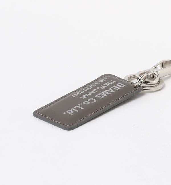 BEAMS「bPr BEAMS / レザー リフレクター TAG キーホルダー」|チャーム・キーホルダー|
