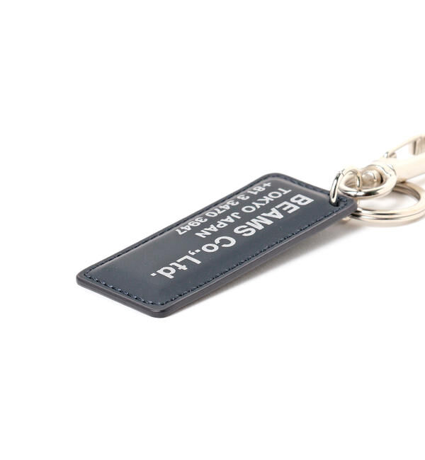 BEAMS「bPr BEAMS / レザー リフレクター TAG キーホルダー」|チャーム・キーホルダー|