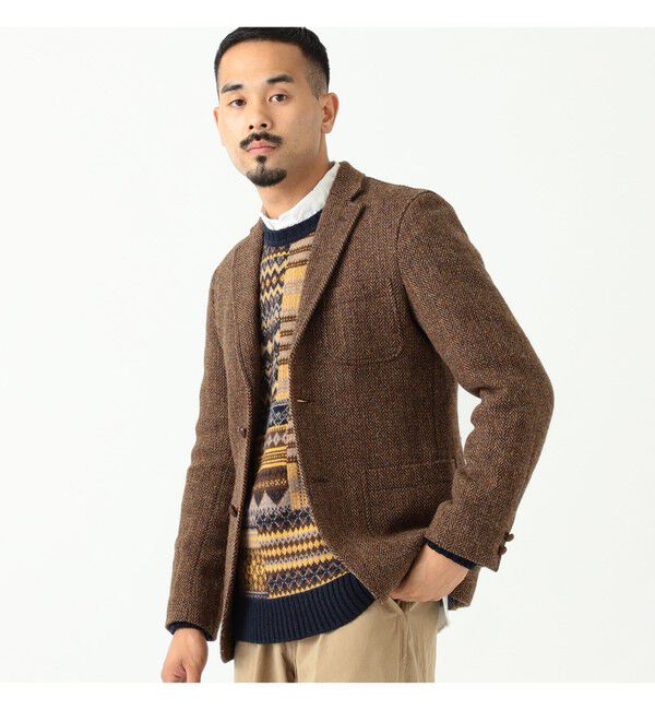 BEAMS PLUS「BEAMS PLUS / ハリスツイード 3ボタン ジャケット 24」|テーラードジャケット|