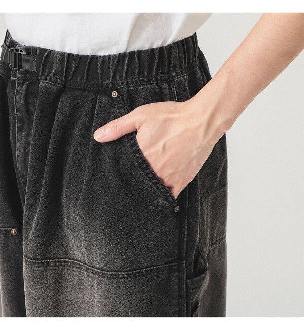 BEAMS「ワイドストレート ダック ダブルニー カーゴパンツ」|チノ|