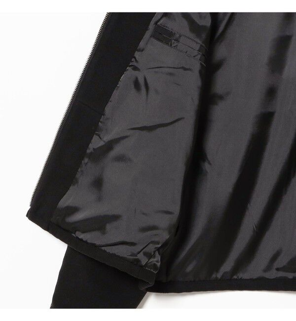 BEAMS「リラックスフィット フリースメルトン シングル ライダースジャケット」|ブルゾン・スタジャン|