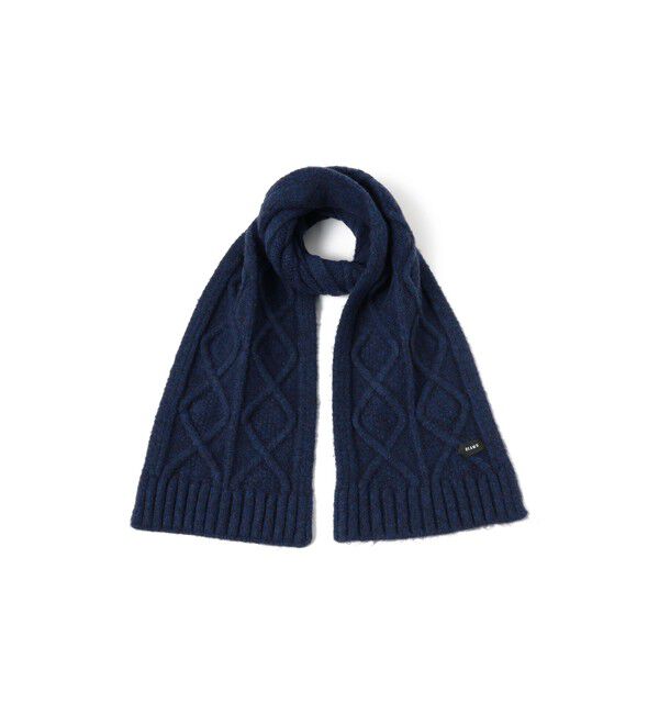 BEAMS「ケーブルニット マフラー」|マフラー|NAVY