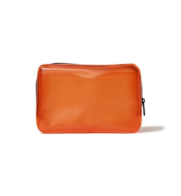 BEAMS「nahe(R) / パッキングポーチ S クリア オレンジ」|ステーショナリー|