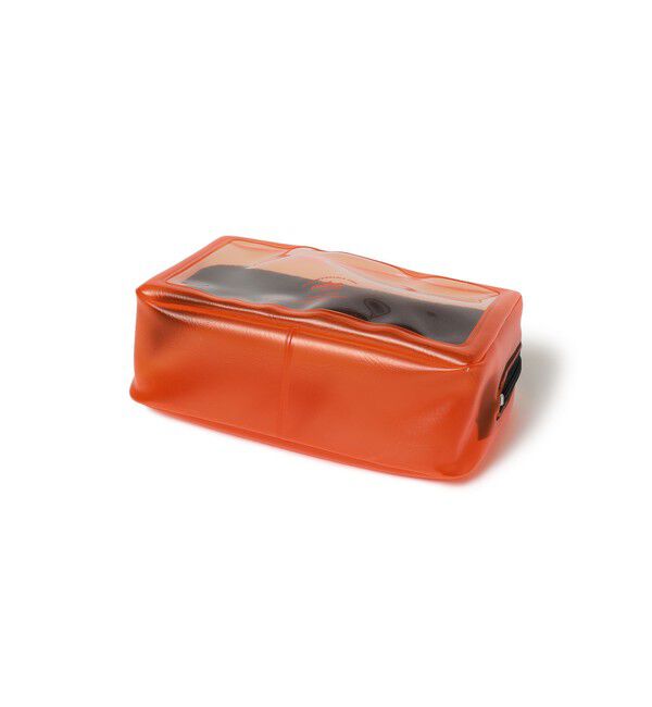 BEAMS「nahe(R) / パッキングポーチ S クリア オレンジ」|ステーショナリー|