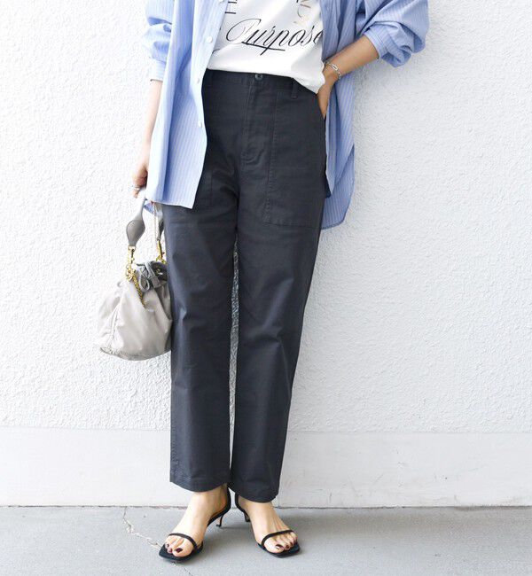 SHIPS for women「《一部追加予約》【WEB限定】ストレッチ ベーシック ベイカー パンツ」|その他|