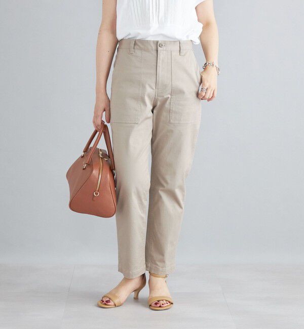 SHIPS for women「《一部追加予約》【WEB限定】ストレッチ ベーシック ベイカー パンツ」|その他|