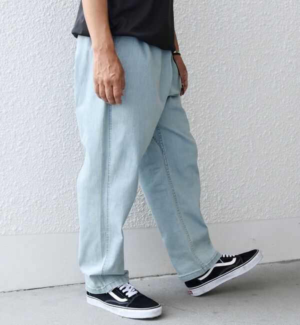 SHIPS any「【SHIPS any別注】Gramicci: オーガニックコットン ルーズテーパード ストレッチ デニム パンツ◆」|デニム|