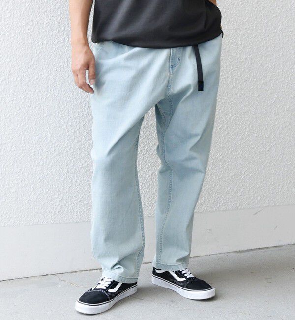 SHIPS any「【SHIPS any別注】Gramicci: オーガニックコットン ルーズテーパード ストレッチ デニム パンツ◆」|デニム|