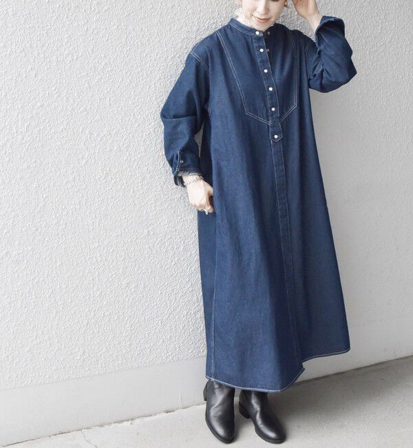 SHIPS any「SHIPS any:〈洗濯機可能〉デニム ブザム シャツ ワンピース［SHIPS any DENIM］」|ワンピース|