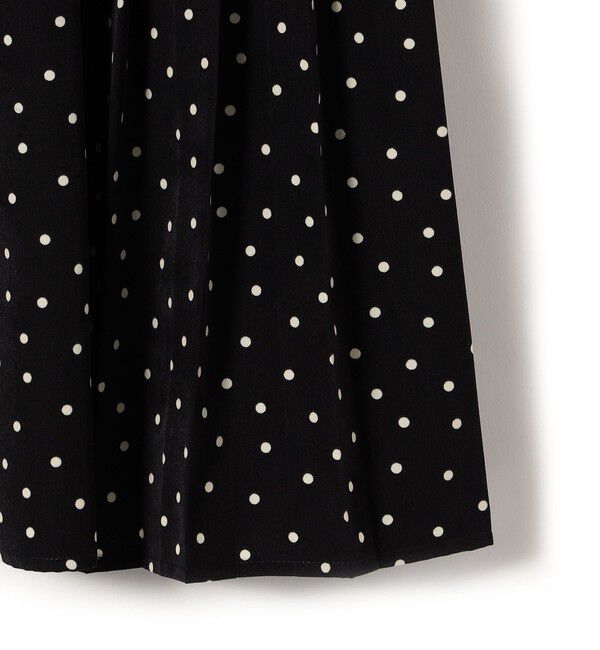 SHIPS for women「〈手洗い可能〉ドット / 花柄 バンドカラー サイド プリーツ ワンピース」|ワンピース|