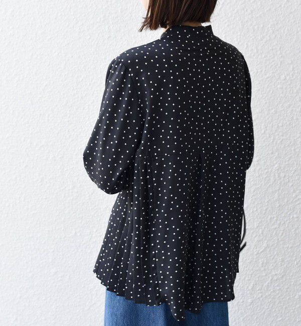 SHIPS for women「【WEB限定】〈手洗い可能〉ストレッチ ジョーゼット プリーツ ブラウス」|シャツ・ブラウス|