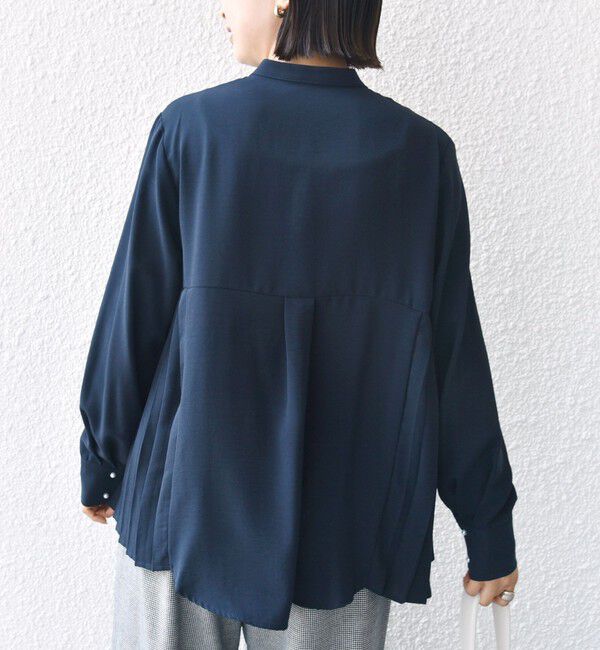 SHIPS for women「【WEB限定】〈手洗い可能〉ストレッチ ジョーゼット プリーツ ブラウス」|シャツ・ブラウス|