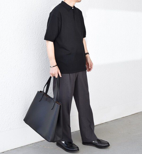 SHIPS any「SHIPS any:〈接触冷感〉ハイゲージ リネンミックス サマー ニット ポロシャツ 25SS◇」|ポロシャツ|