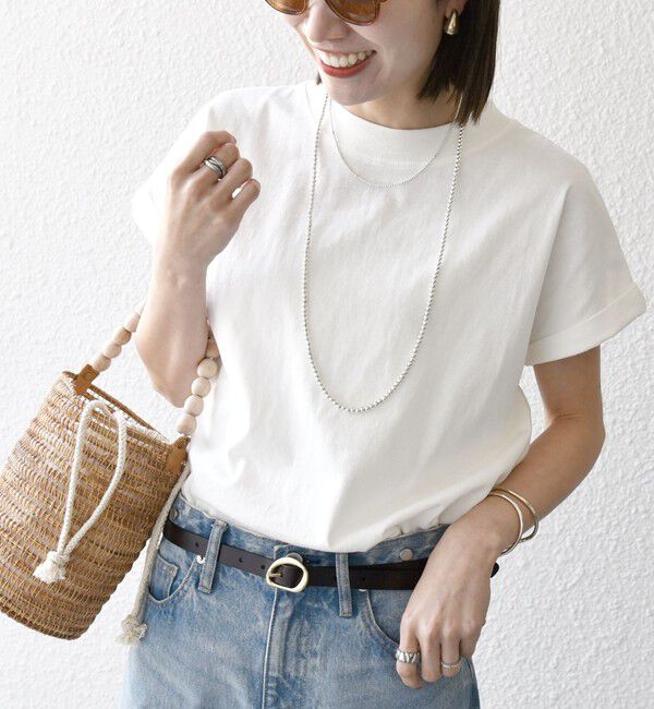 SHIPS any「SHIPS any:〈抗菌防臭/洗濯機可能〉USAコットン フレンチスリーブ TEE」|Tシャツ・カットソー|