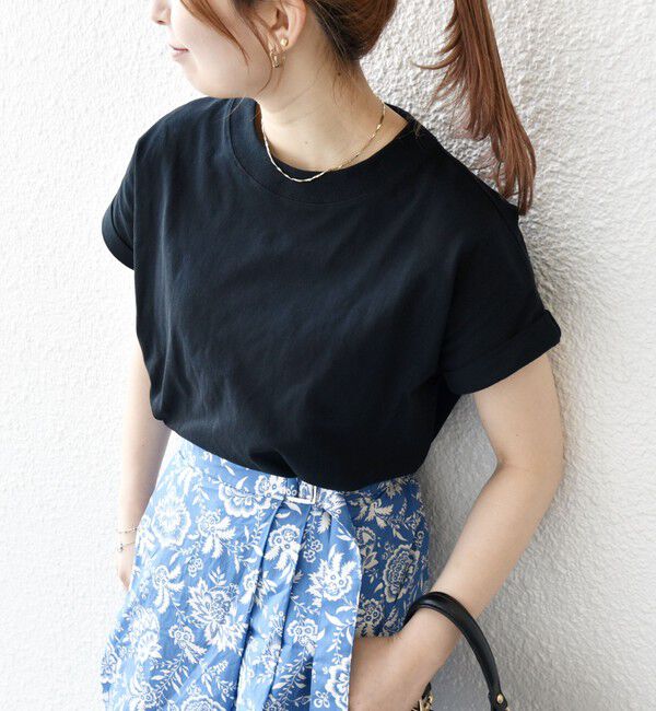 SHIPS any「SHIPS any:〈抗菌防臭/洗濯機可能〉USAコットン フレンチスリーブ TEE」|Tシャツ・カットソー|