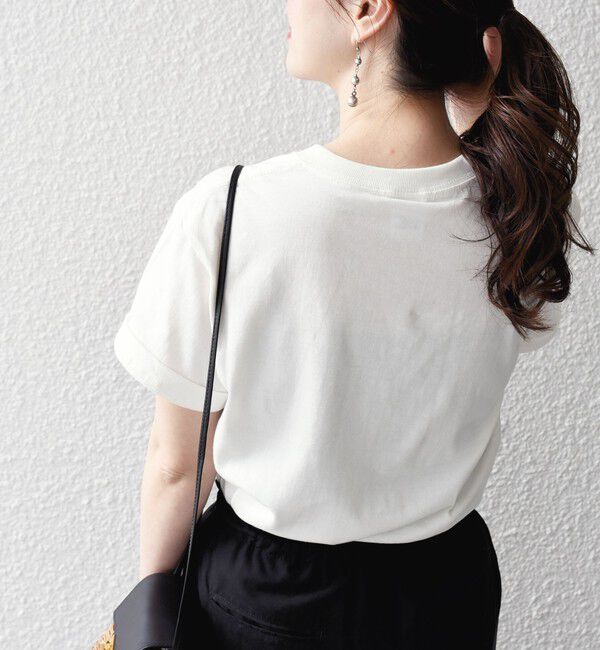 SHIPS for women「【WEB限定】 SHIPS ラウンド プリント ロゴ TEE」|Tシャツ・カットソー|