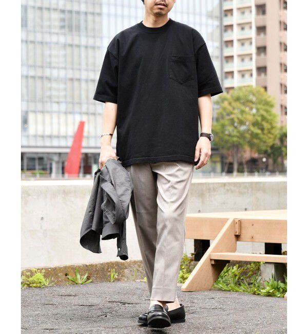 SHIPS any「SHIPS any: "COTTON USA"  ヘビーウェイト クルーネック ポケット Tシャツ」|Tシャツ・カットソー|