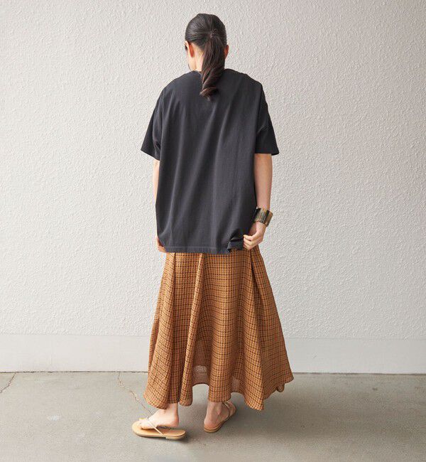 SHIPS for women「〈手洗い可能〉シアサッカー チェック ボリューム スカート◇」|スカート|