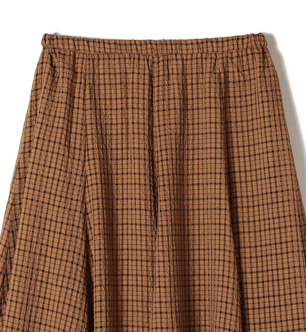 SHIPS for women「〈手洗い可能〉シアサッカー チェック ボリューム スカート◇」|スカート|