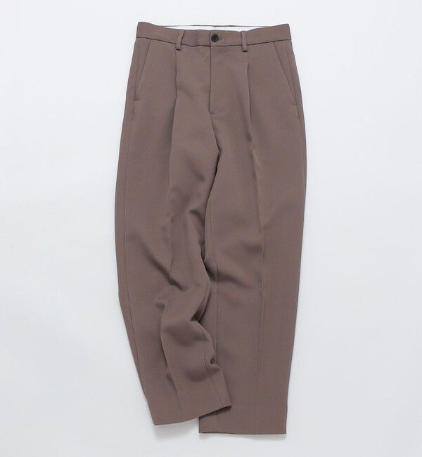 SHIPS「SHIPS: トリプルクロス ワンタック ワイド テーパード パンツ」|チノ|