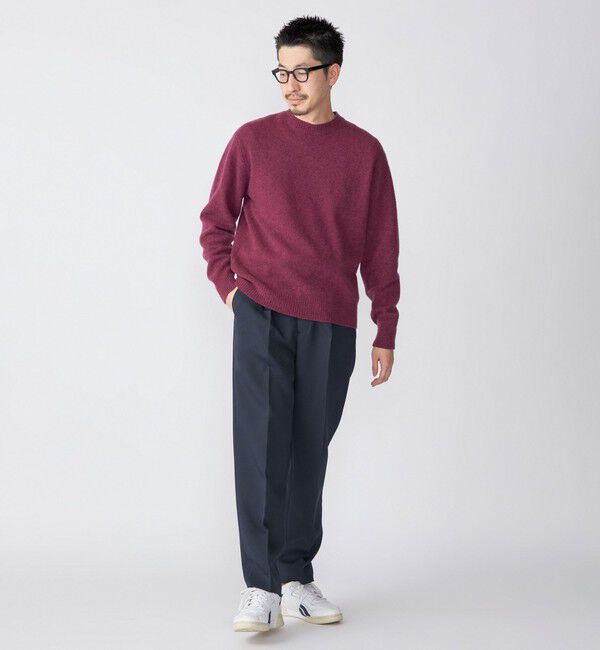 SHIPS「SHIPS: トリプルクロス ワンタック ワイド テーパード パンツ」|チノ|