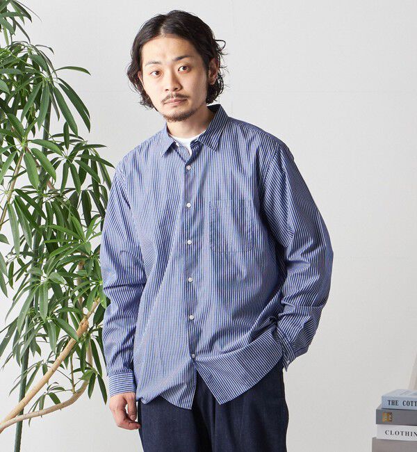 SHIPS any「SHIPS any: ストライプ / ソリッド リラックス レギュラーカラー シャツ 24SS◇」|シャツ・ブラウス|