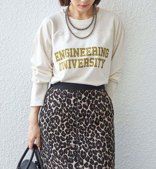 SHIPS for women「〈洗濯機可能〉Odub:フットボール TEE◇」|Tシャツ・カットソー|