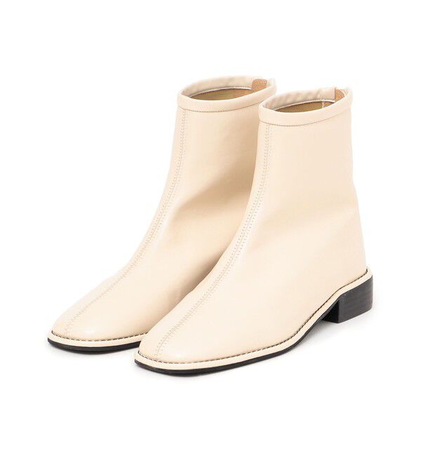 SHIPS any「【SHIPS any別注】eblouna: スクエア フィット ショートブーツ」|ショートブーツ|