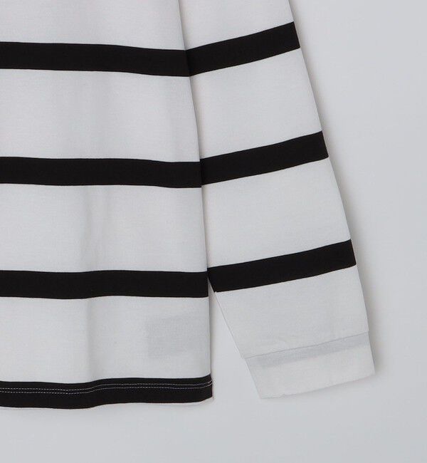 SHIPS「SHIPS: ワイドパネル ボーダー クルーネック Tシャツ (ロンT)」|Tシャツ・カットソー|