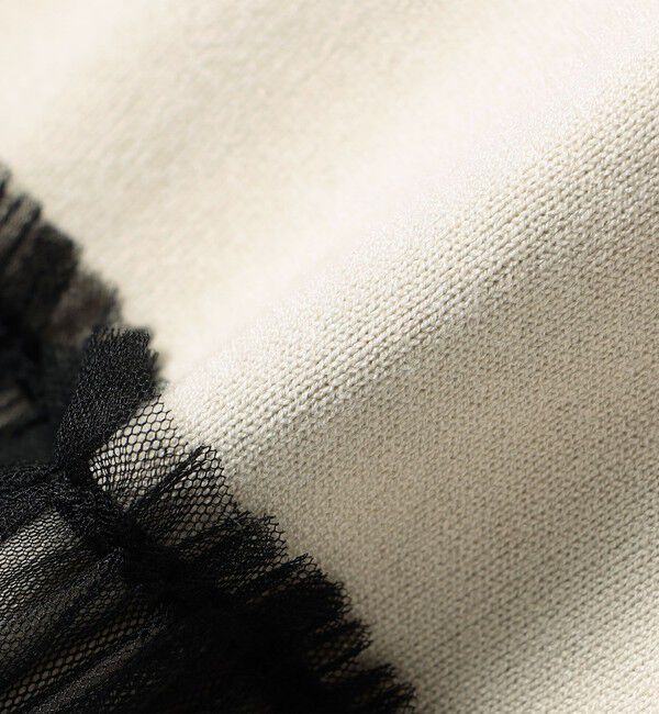 SHIPS for women「* 〈手洗い可能〉チュール ドッキング ニット ◇」|ニット・セーター|