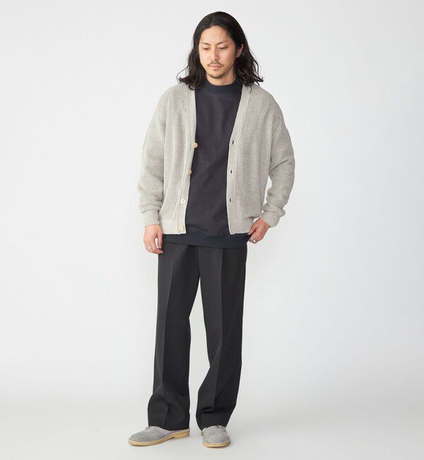 SHIPS「SHIPS: 9GG サンフェード リネン Vネック カーディガン」|カーディガン|