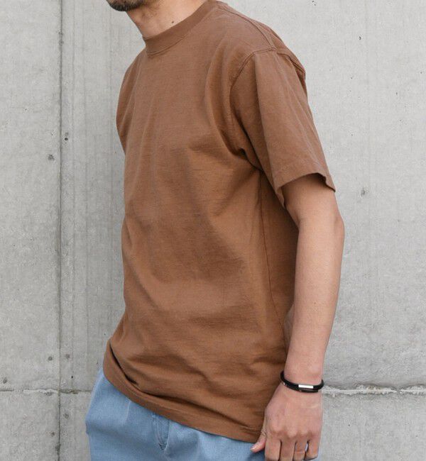 SHIPS any「【SHIPS any別注】LOS ANGELES APPAREL: 8.5oz ガーメントダイ Tシャツ◇」|Tシャツ・カットソー|ブラウン