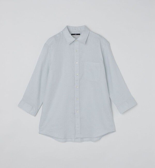 SHIPS「SHIPS: SOLOTEX(R) サフィラン リネン 7分袖 シャツ」|シャツ・ブラウス|