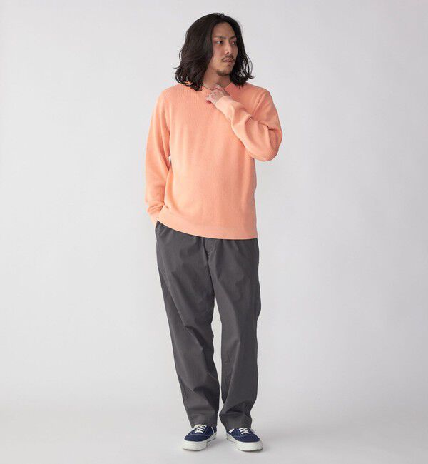 SHIPS「SHIPS: 14ゲージ 畦編み サンフェード コットン クルーネック ニット」|ニット・セーター|