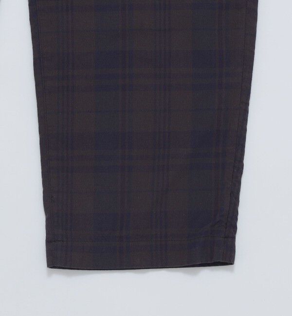 SHIPS「SHIPS: 〈セットアップ対応〉ダークトーン チェック コットン イージー トラウザー」|チノ|