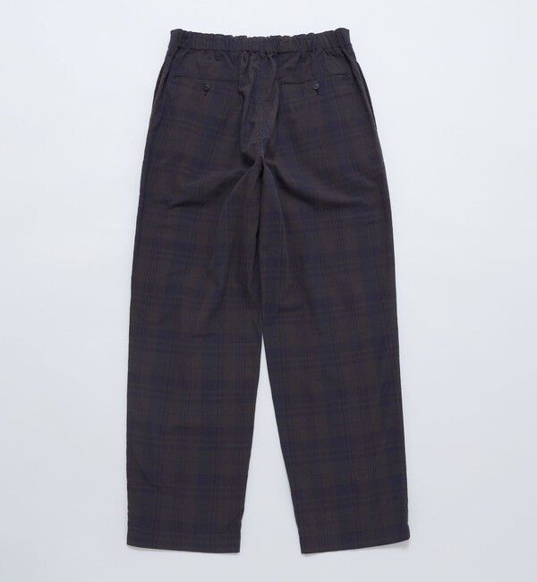 SHIPS「SHIPS: 〈セットアップ対応〉ダークトーン チェック コットン イージー トラウザー」|チノ|