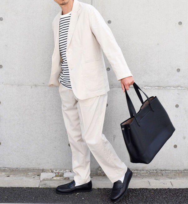 SHIPS any「SHIPS any: 〈接触冷感等〉ハイブリッドリネン 2タック パンツ (セットアップ対応)」|チノ|