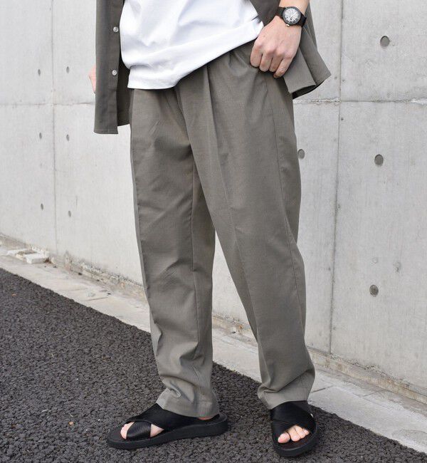 SHIPS any「SHIPS any: 〈接触冷感等〉ハイブリッドリネン 2タック パンツ (セットアップ対応)」|チノ|
