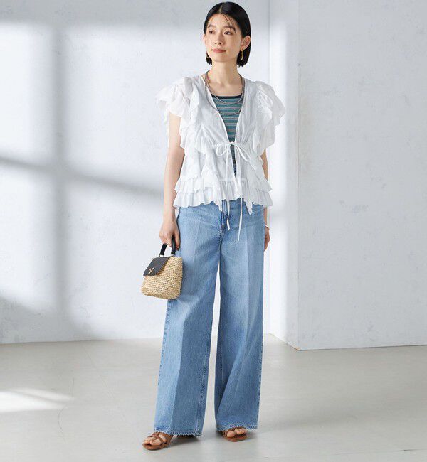 SHIPS for women「〈手洗い可能〉フリル ノースリーブ ブラウス ◇」|シャツ・ブラウス|