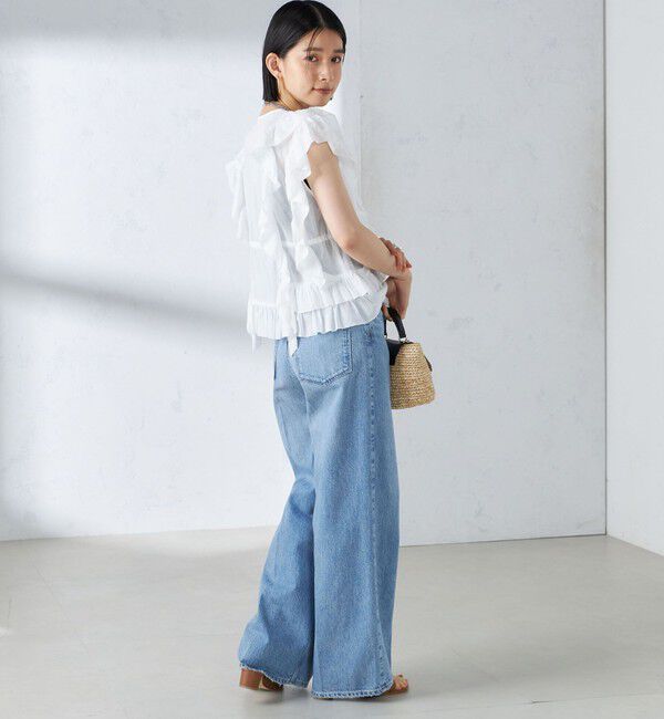 SHIPS for women「〈手洗い可能〉フリル ノースリーブ ブラウス ◇」|シャツ・ブラウス|